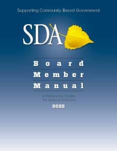 SDA Board Member Manual Cover Page with Leaf